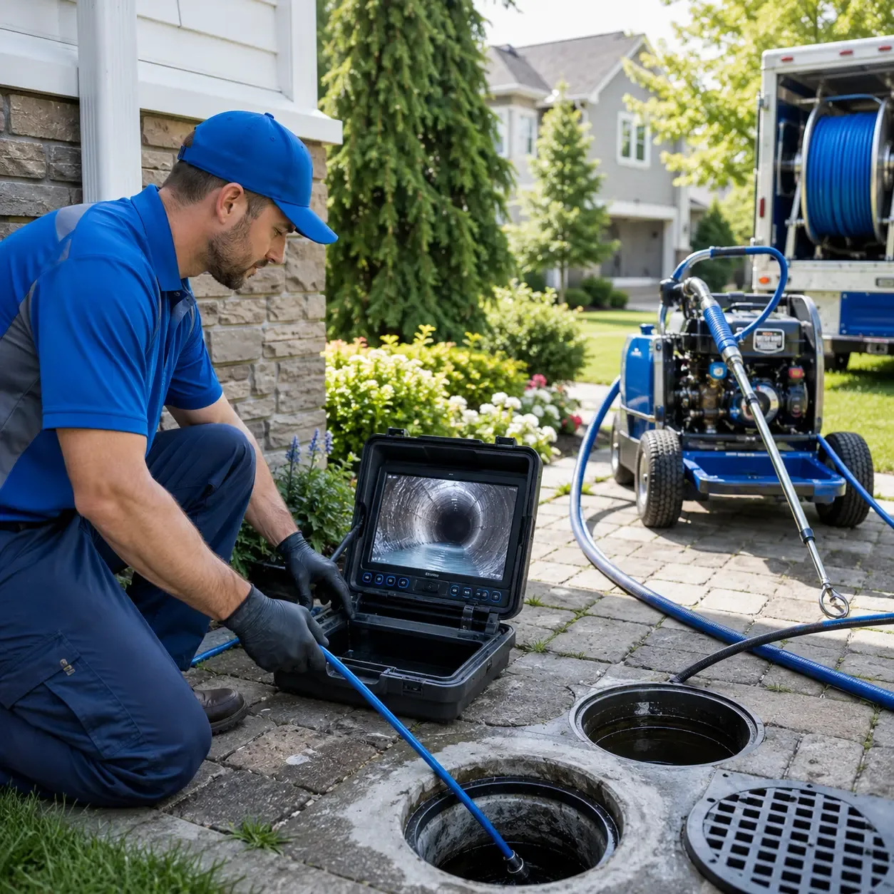 Outdoor drain cleaning professionals serving Marine City, MI